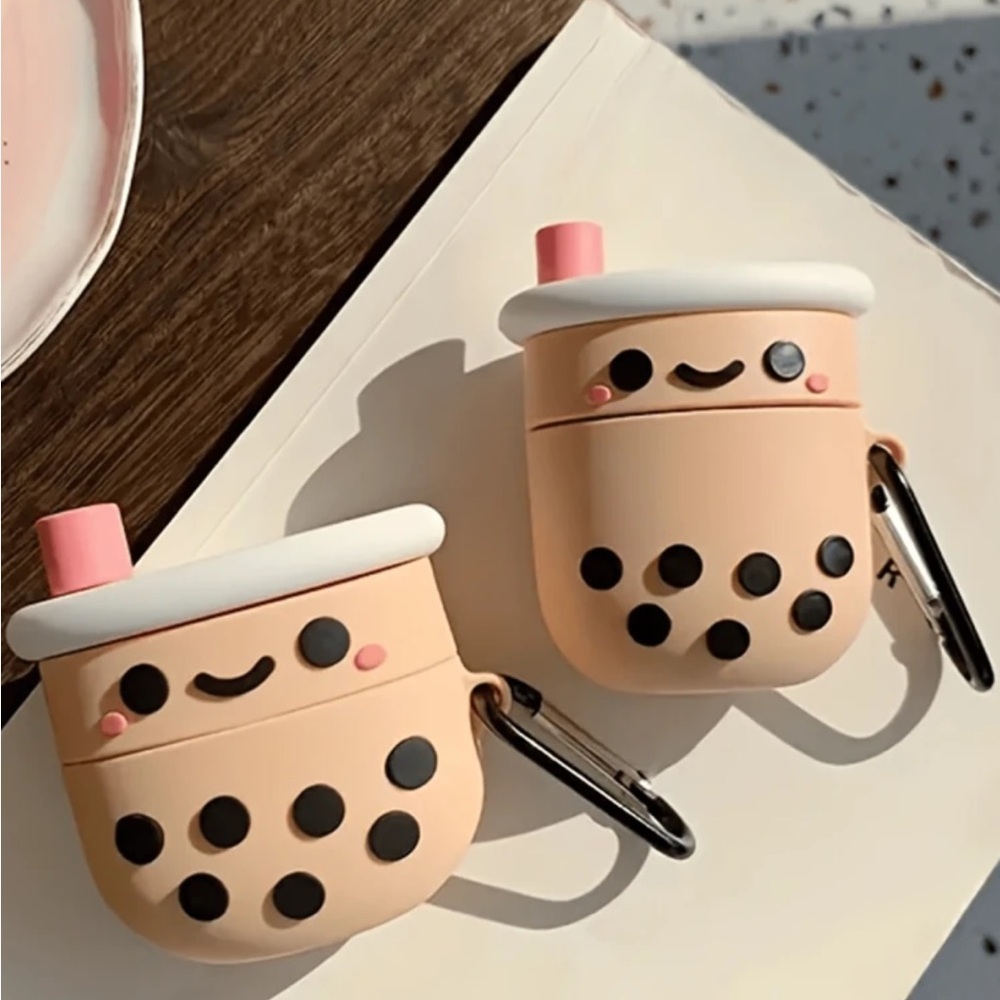 NWT Cute Cartoon Milk Tea or Boba Tea Protective Case For Apple AirPods Pro - Picture 4 of 5